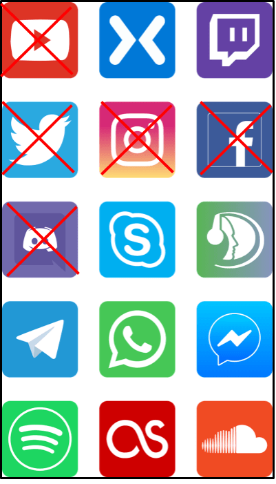 Delete social media apps