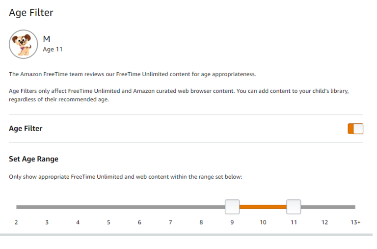 amazon freetime screenshot
