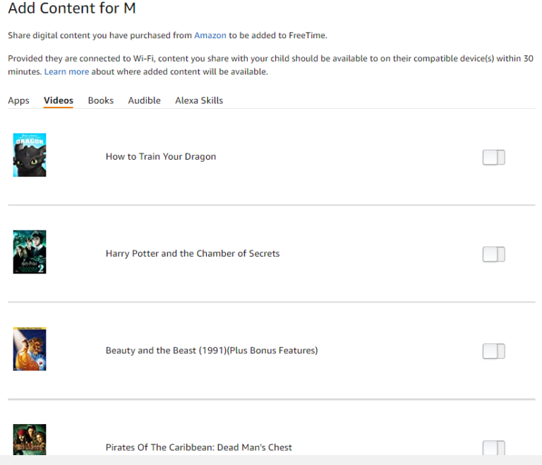 amazon freetime screenshot