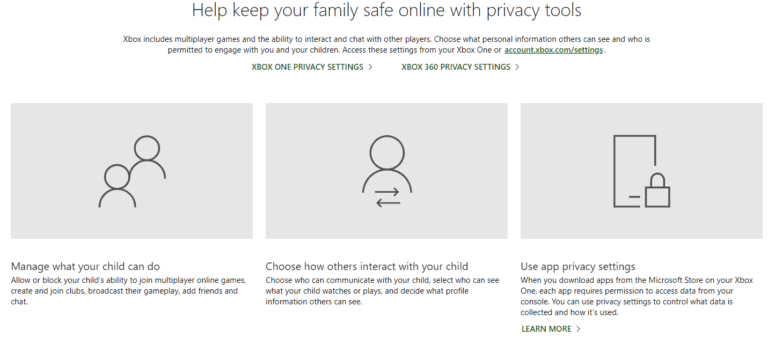 xbox privacy