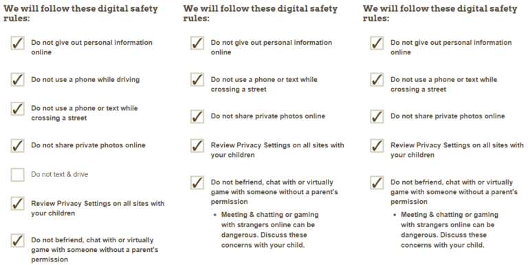 Academy of Pediatrics family media plan screenshot