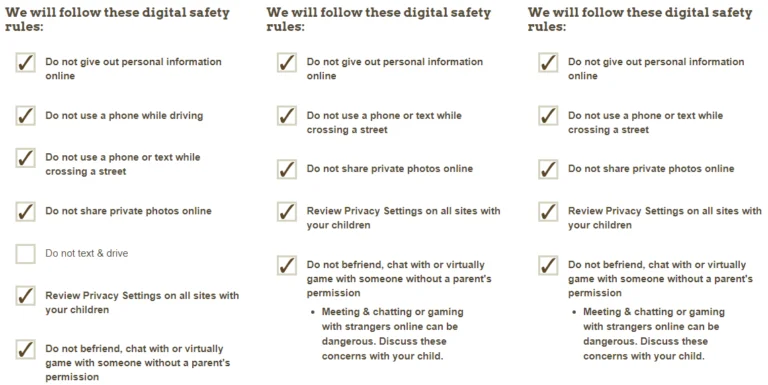 Academy of Pediatrics family media plan screenshot