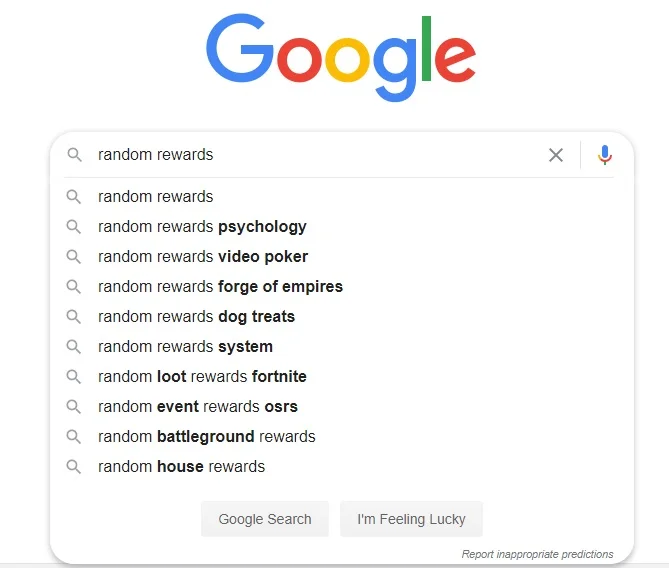 google search screenshot