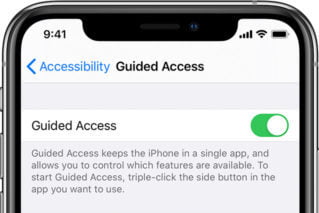 guided access settings screenshot