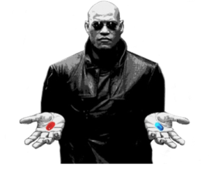 morpheus the matrix blue pill red pill