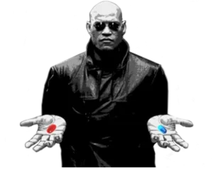 morpheus the matrix blue pill red pill