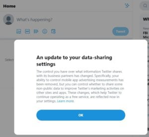 twitter no privacy dark pattern