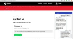 spotify chat screenshot