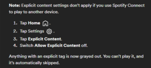 how to turn on spotify explicit filter