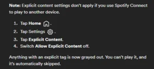 how to turn on spotify explicit filter