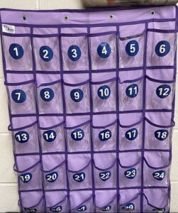 classroom phone organizer